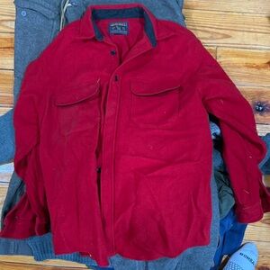 John Rich and Bros WoolRich red button up shirt XL vintage